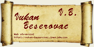 Vukan Beserovac vizit kartica